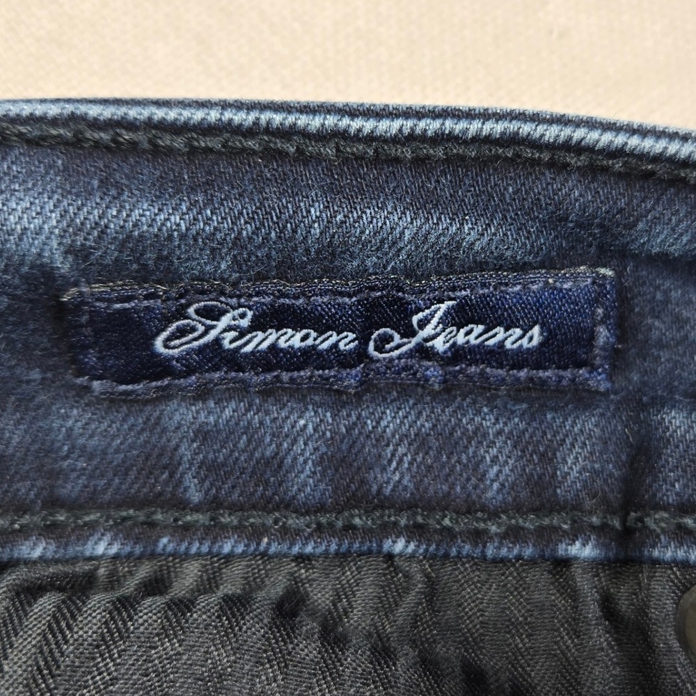 Polo Jeans Simon Slim Straight Dark Wash Denim Pants Blue Mens Size 34 Stretch - Picture 7 of 12